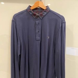 Fred Perry Long Sleeve Plaid tip Slim Fit